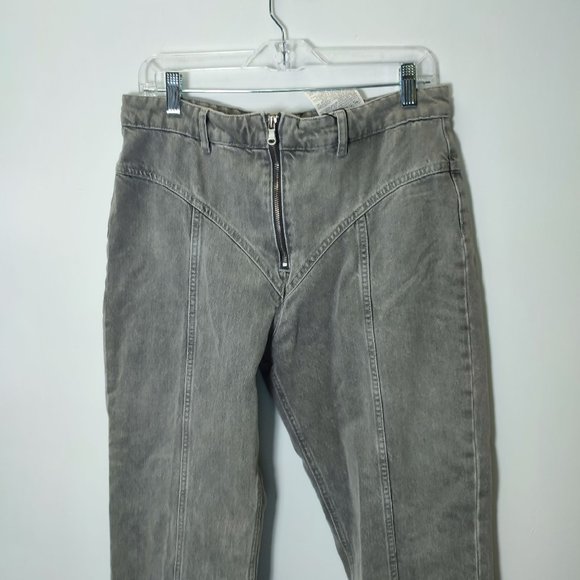 NWT ZARA STRAIGHT FIT TRF JEANS WITH DECORATIVE STITCHES - Picture 9 of 10